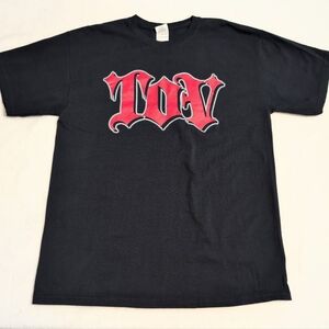 Throne of Vengeance TOV Metal Band Tee Unisex sz L Black and Red Crew Gildan VGC